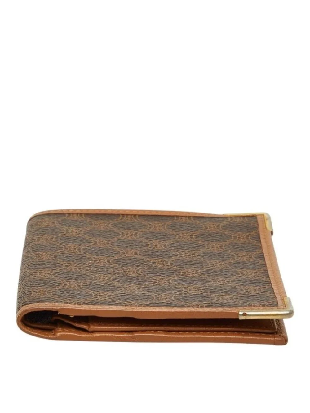 Celine Macadam Bifold Wallet Brown Leather